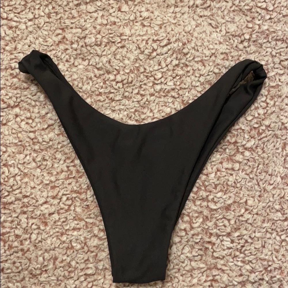 Lahaina Swim black high waist bottoms